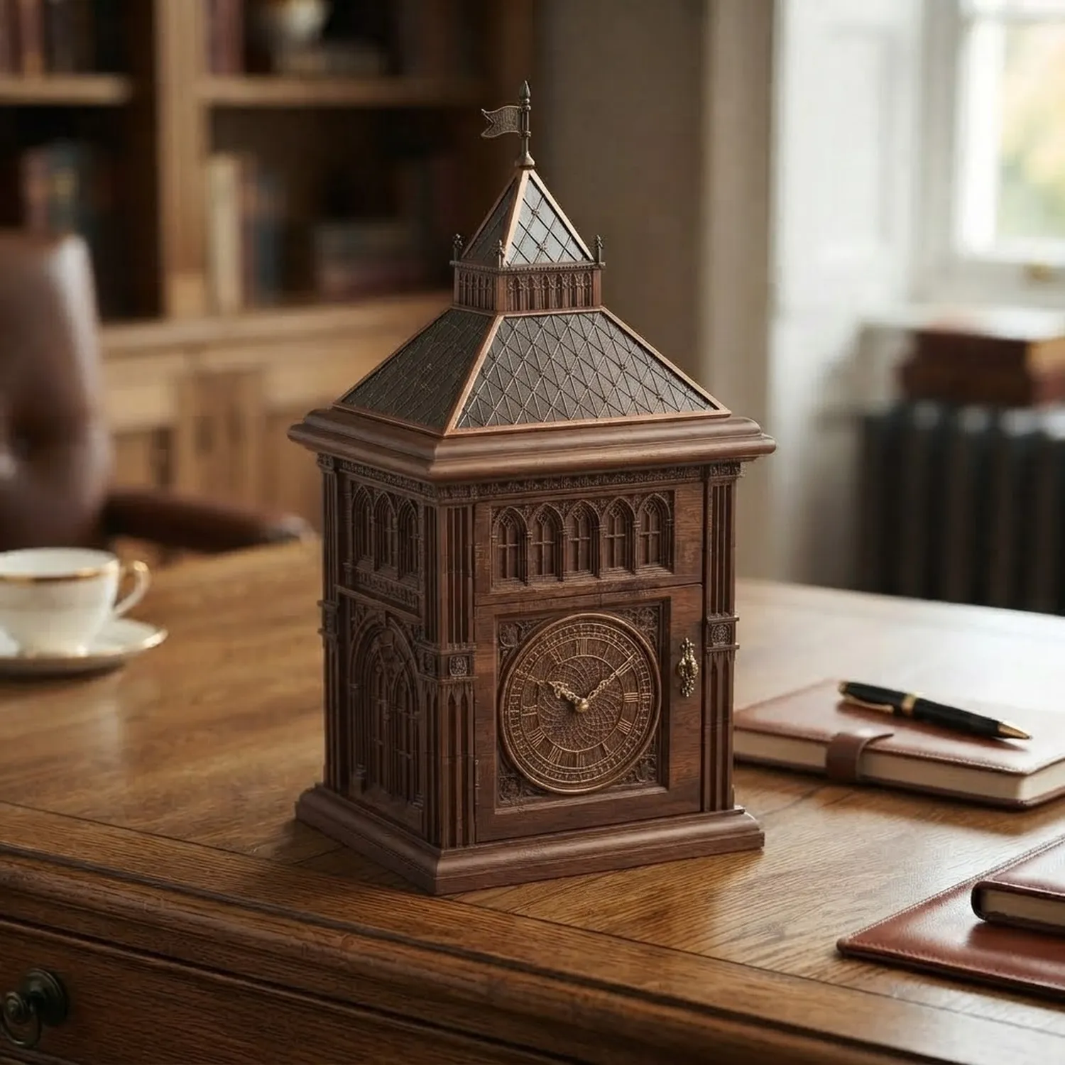 Wooden Tissue Box Big Ben Home Decor