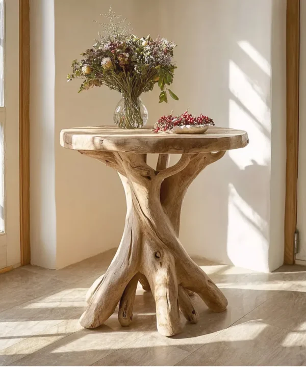 Organic-Rim Natural Timber Occasional Table