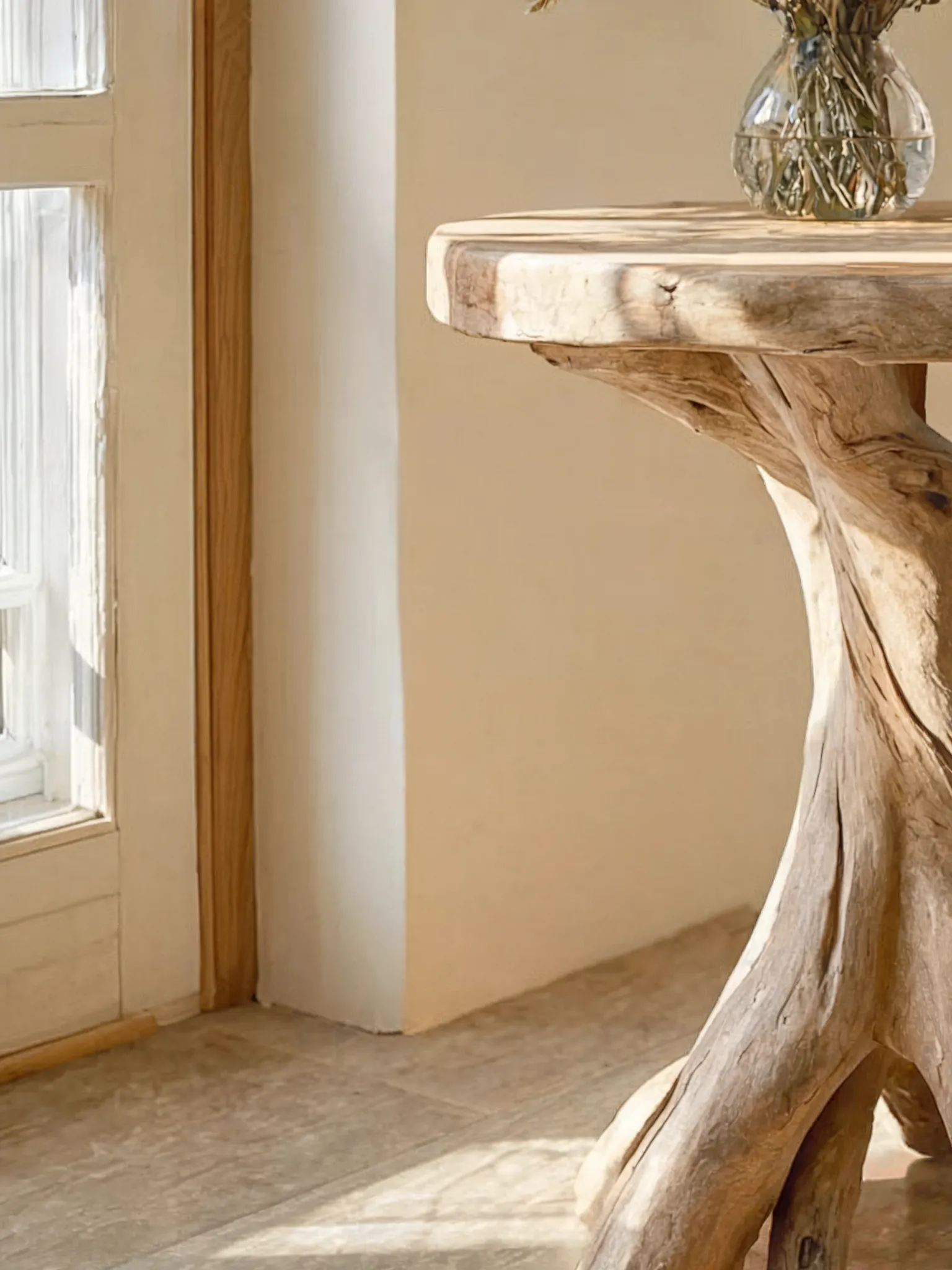 Organic Rim Occasional Table In Natural Timber - Image 3