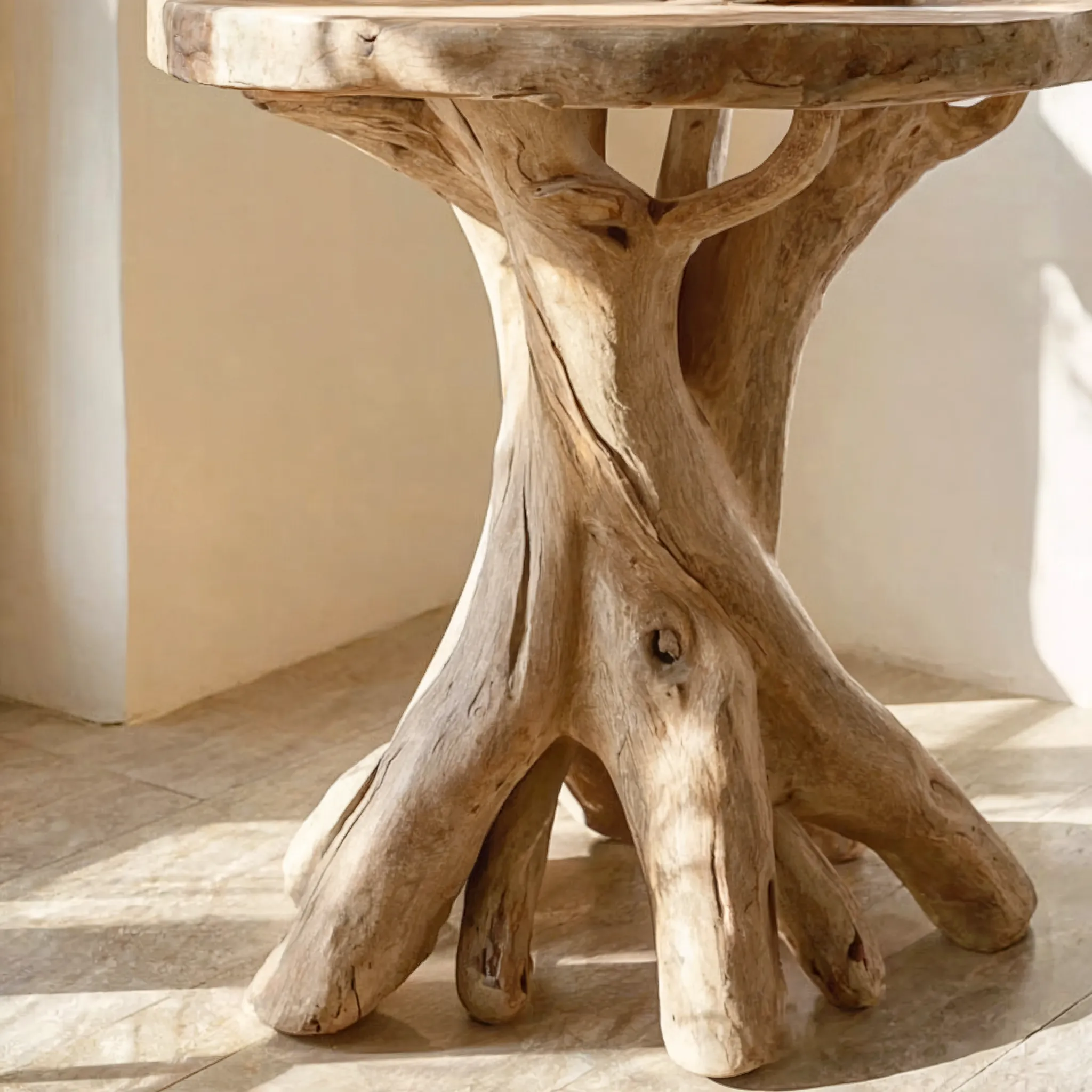Organic Rim Occasional Table In Natural Timber - Image 4