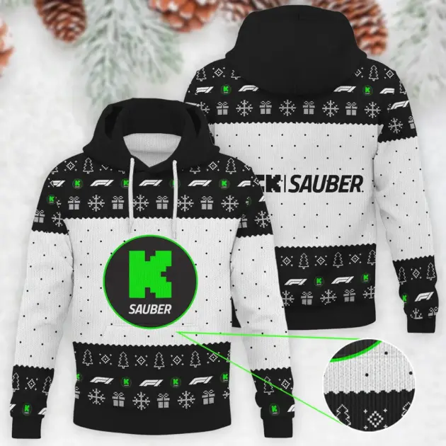 Christmas Pattern Kick Sauber Formula 1 - Knitted Hoodie BLVAF12209250A1KS