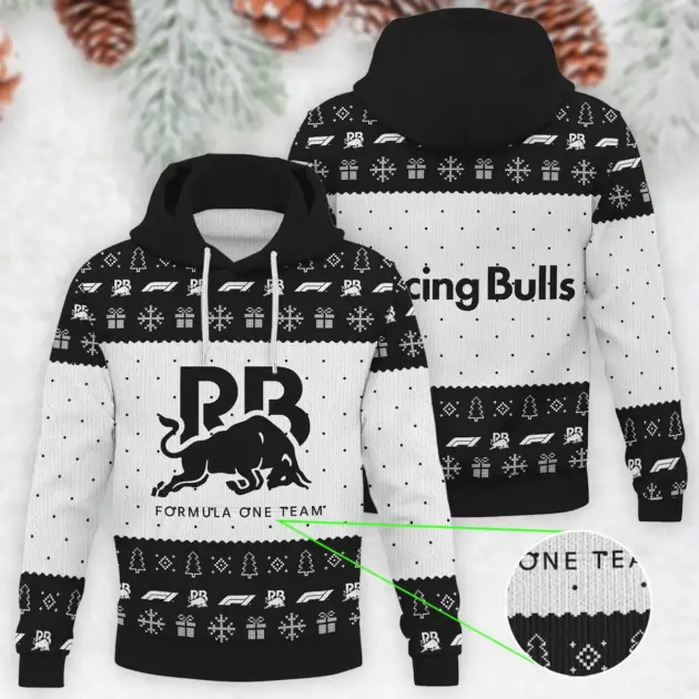 Christmas Pattern Racing Bulls Formula 1 - Knitted Hoodie BLVAF12209250A1RAC