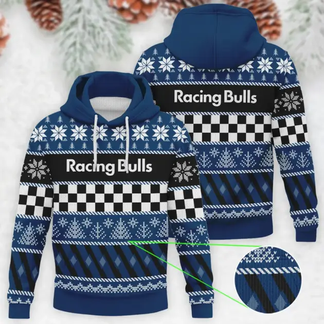 Racing Xmas Pattern Racing Bulls Formula 1 - Knitted Hoodie BLVAF12209250A28RAC