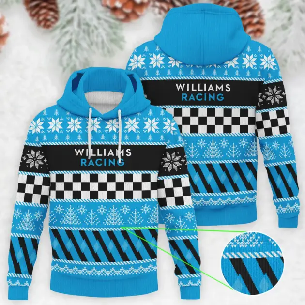 Racing Xmas Pattern Williams Formula 1 - Knitted Hoodie BLVAF12209250A28WIL