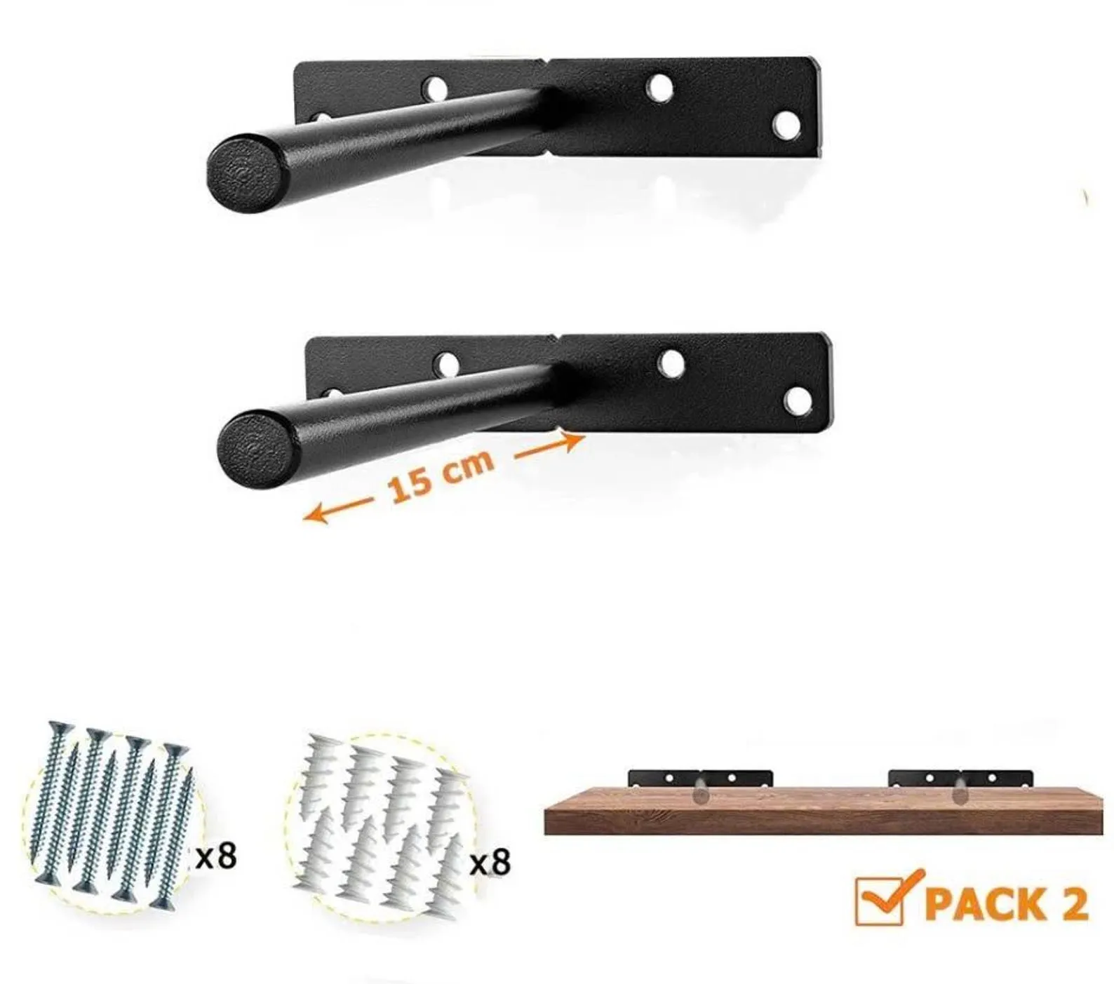 Live Edge Floating Corner Wall Shelves Wooden Display Set - Image 10