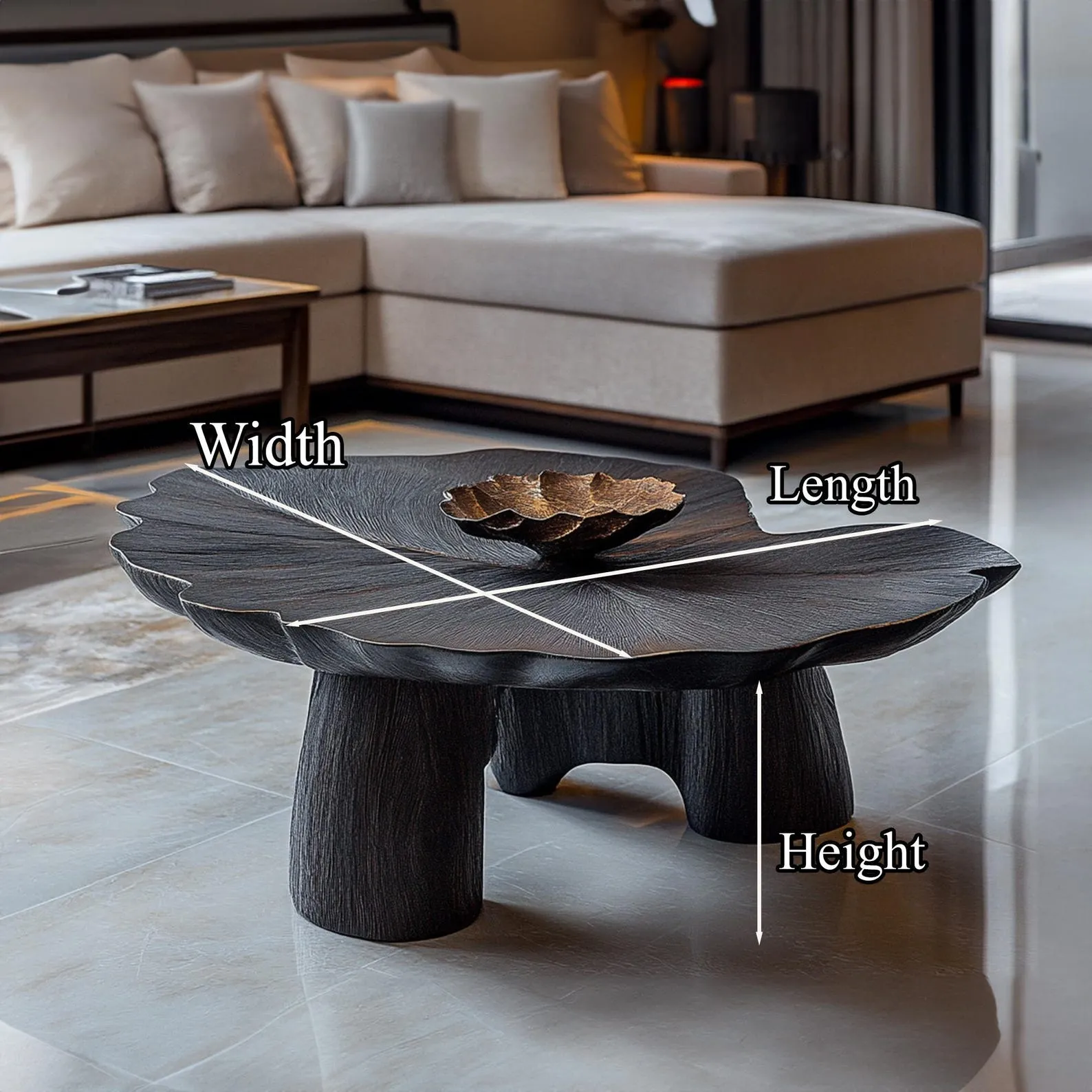 Oval Modern Wood Coffee Table For Living Room - Image 3