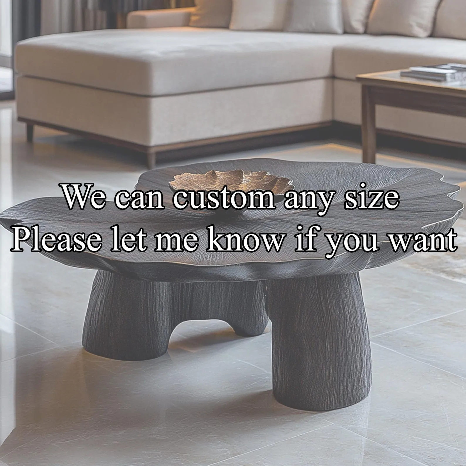 Oval Modern Wood Coffee Table For Living Room - Image 4