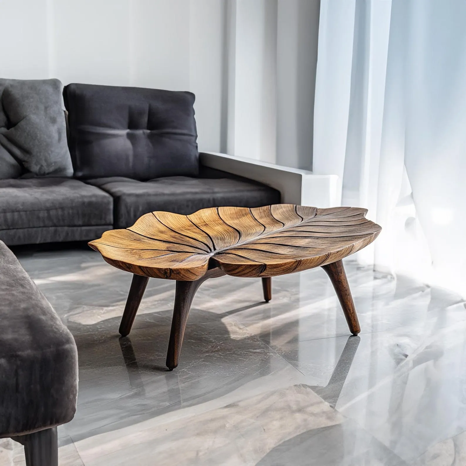 Rustic Solid Wood Coffee Table Rectangular Farmhouse Design