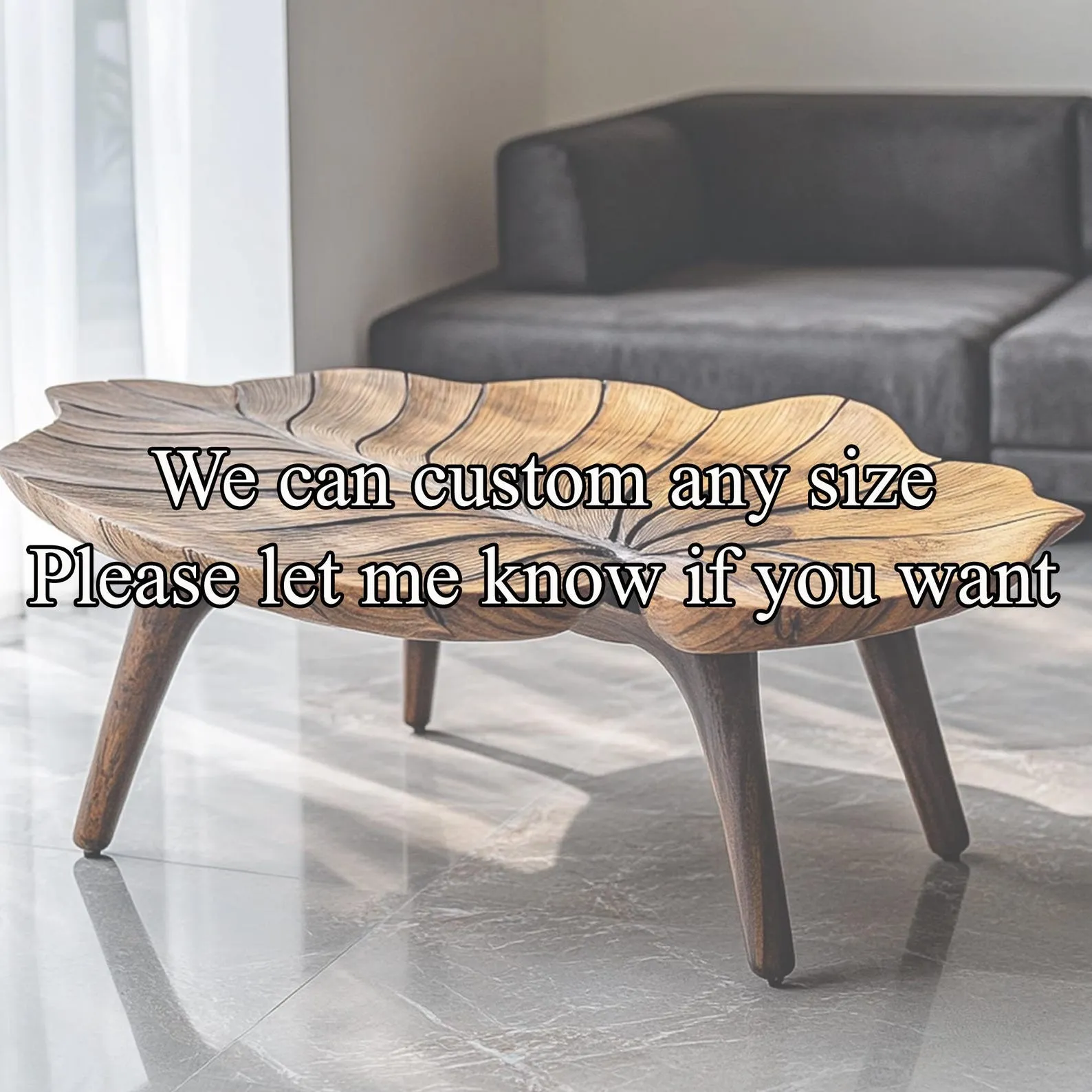 Rustic Solid Wood Coffee Table Rectangular Farmhouse Design - Image 3
