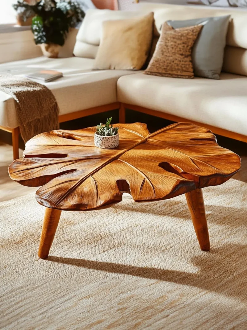 Rustic Solid Wood Farmhouse Coffee Table For Living Space